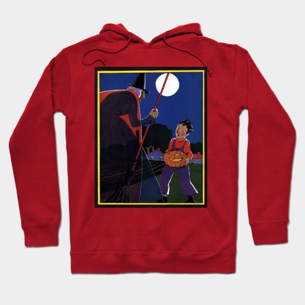 Halloween Witch and Boy Hoodie by MasterpieceCafe